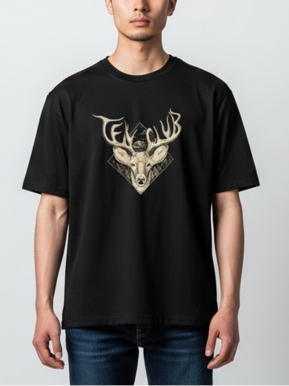 PEARL JAM Ten Club 2020 deer head black t-shirt size large band merch like new
